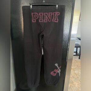 Victoria’s secret PINK VINTAGE Y2K BLING RHINESTONE GUITAR SWEATPANTS